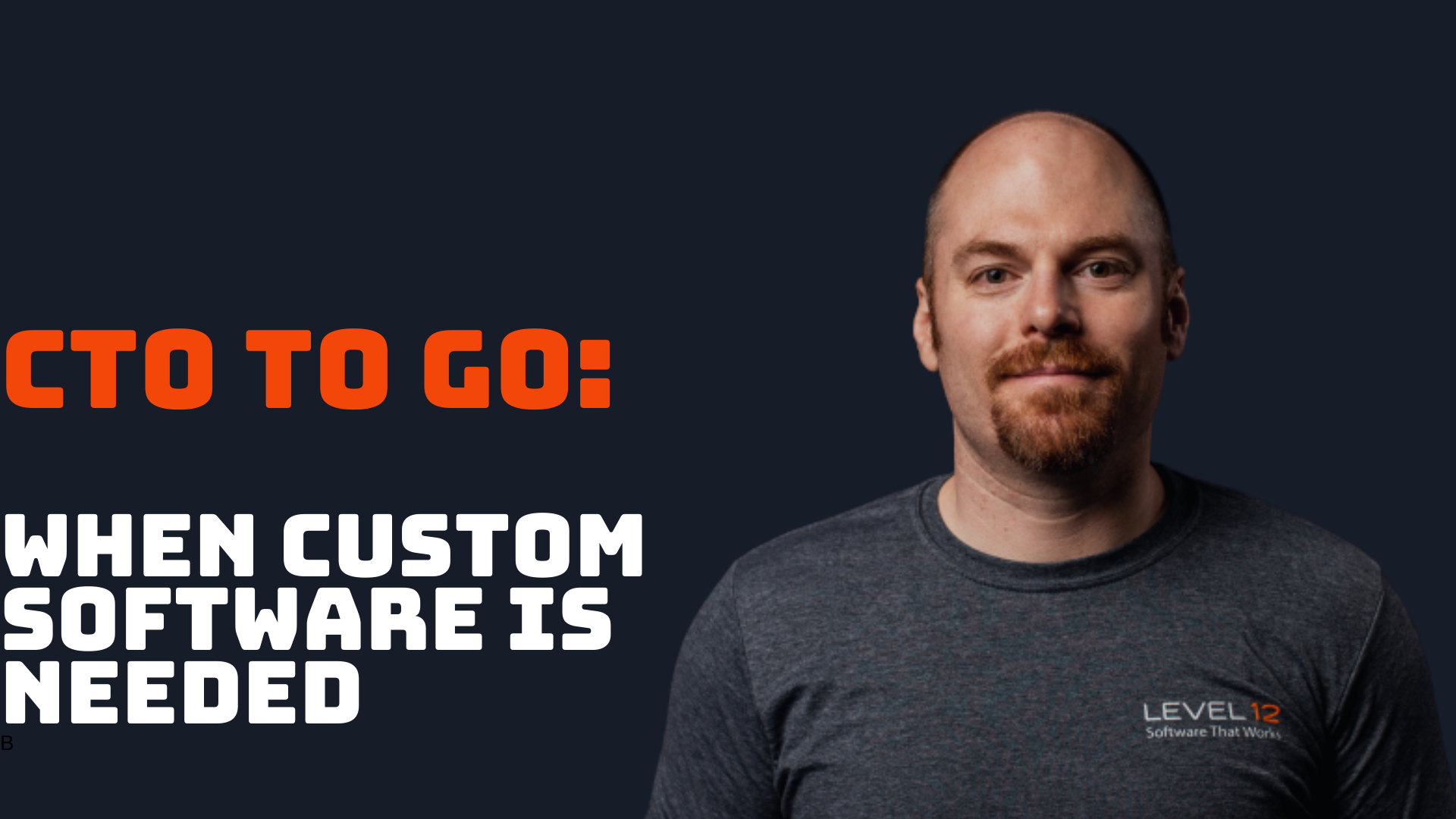 CTO to Go: When Custom Software is Needed | Level 12