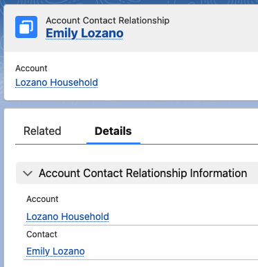 nonprofit cloud account contact relationship